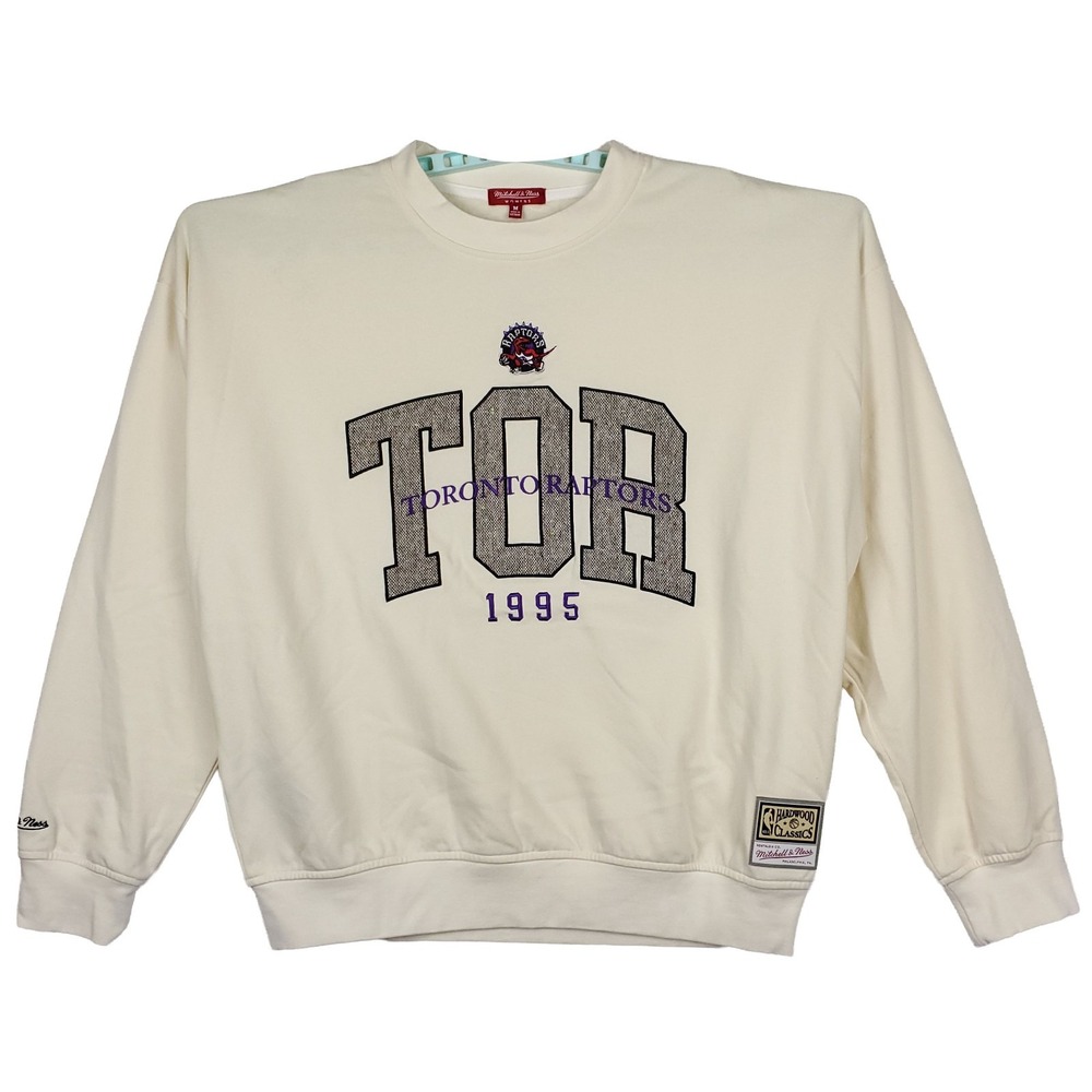 Toronto Raptors‎ Mitchell & Ness Medium Womens Sweatshirt Cut Fabric Logo New